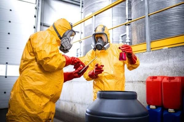 Professional pest control chemical treatment
